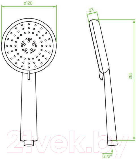 Изображение товара Лейка ручного душа Laveo Muro NLU7SAD