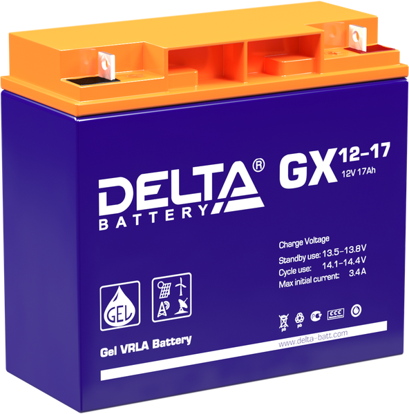 Изображение товара Аккумуляторная батарея DELTA GX 12-17