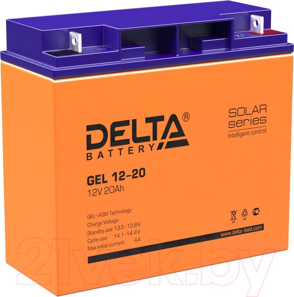 Изображение товара Аккумуляторная батарея DELTA GEL 12-20