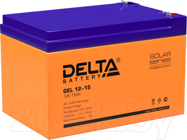Изображение товара Аккумуляторная батарея DELTA GEL 12-15