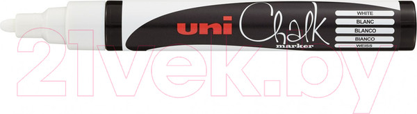 Изображение товара Маркер меловой UNI Mitsubishi Pencil Chalk / PWE-5M White (1.8-2.5мм, белый)