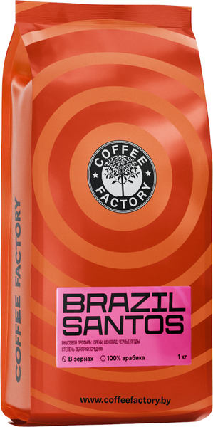 Изображение товара Кофе в зернах Fusion Coffee Бразилия Сантос (1кг)