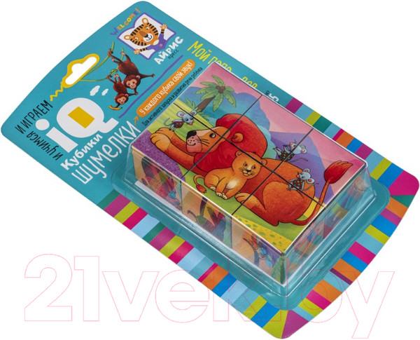 Изображение товара Развивающая игра Айрис-пресс Умные кубики. Шумелки. Мой папа – лев / 9785811275847