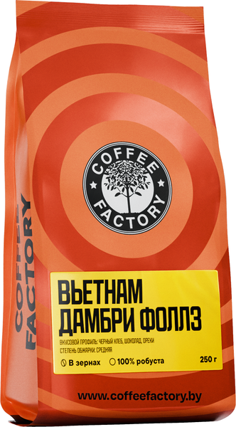 Изображение товара Кофе в зернах Coffee Factory Вьетнам Дамбри Фоллз (250г)