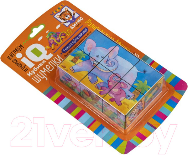 Изображение товара Развивающая игра Айрис-пресс Умные кубики. Шумелки. Разноцветная Африка / 9785811275823