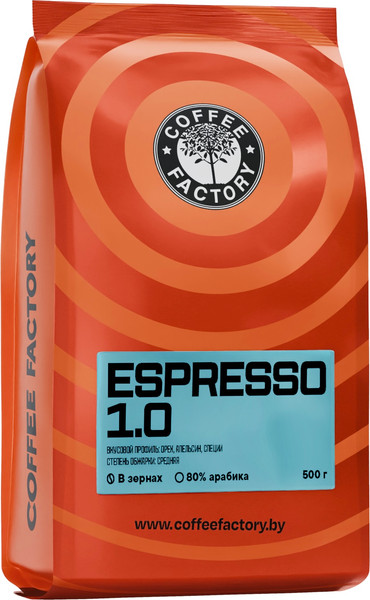 Изображение товара Кофе в зернах Coffee Factory Espresso 1.0 (500г)