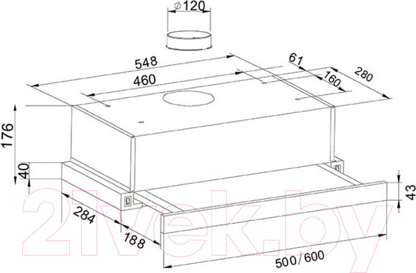 Изображение товара Вытяжка телескопическая Making Oasis Everywhere UV-60IG (F) 