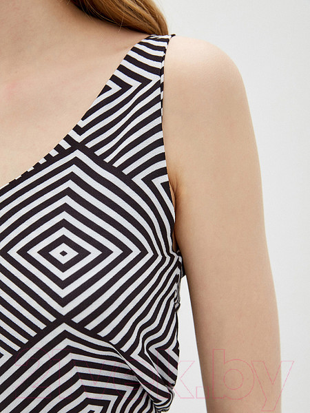 Изображение товара Майка Mark Formelle 112508 (р.164/170-84-90, черно-белая геометрия)