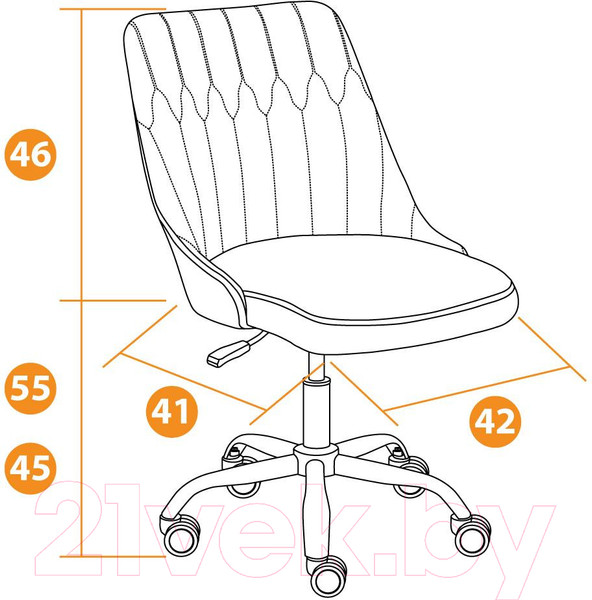 Изображение товара Кресло офисное Tetchair Swan флок (серый)