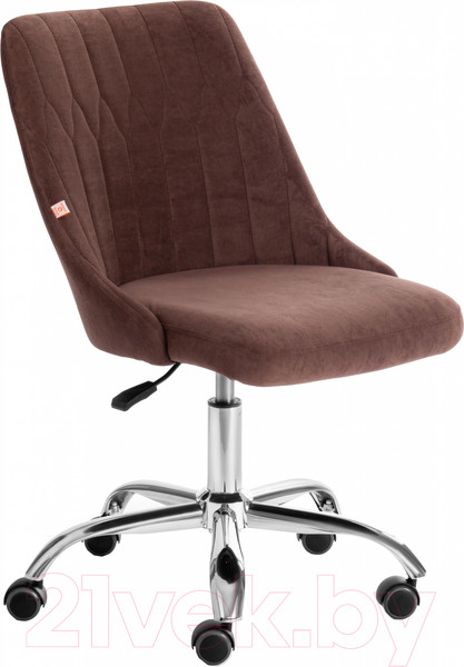 Изображение товара Кресло офисное Tetchair Swan флок (коричневый)