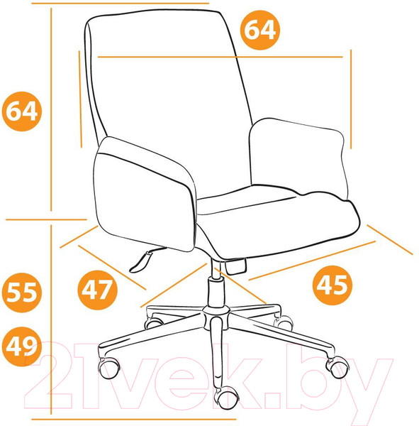 Изображение товара Кресло офисное Tetchair York флок (синий 32)
