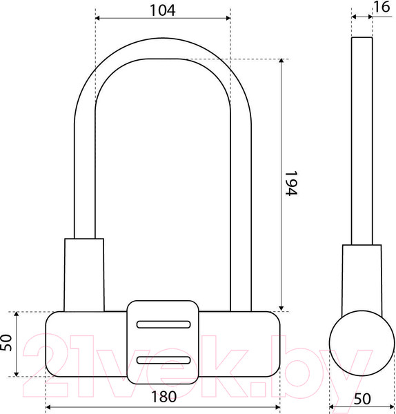 Изображение товара Замок навесной БУЛАТ ВС 328-01