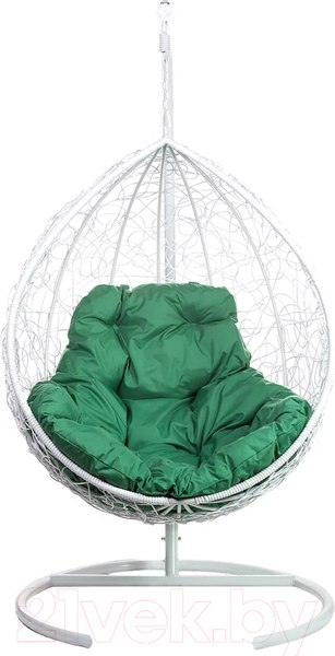 Изображение товара Кресло подвесное BiGarden Tropica White (зеленая подушка)