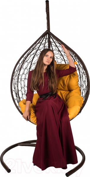 Изображение товара Кресло подвесное BiGarden Tropica Brown (оранжевая подушка)