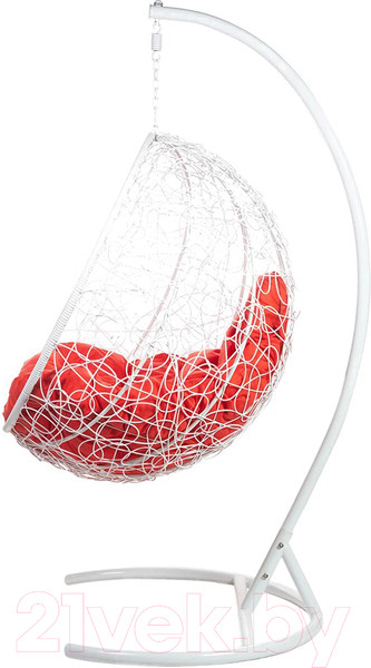 Изображение товара Кресло подвесное BiGarden Kokos White (красная подушка)