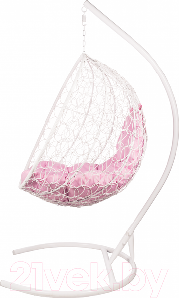 Изображение товара Кресло подвесное BiGarden Kokos White (розовая подушка)