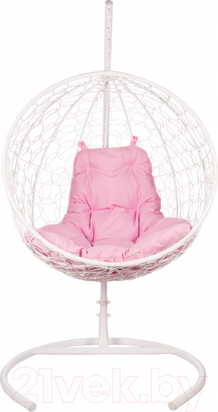 Изображение товара Кресло подвесное BiGarden Kokos White (розовая подушка)