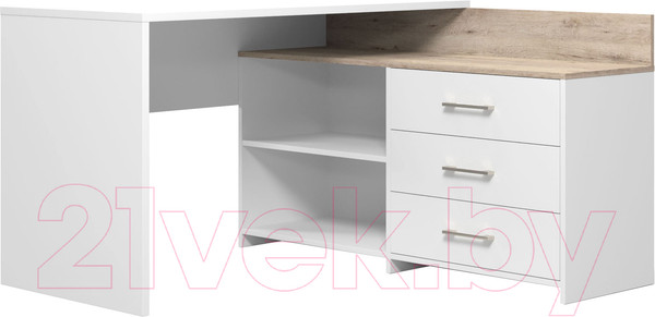 Изображение товара Письменный стол MySTAR Кросс 120.01 (дуб бонифаций/белый)