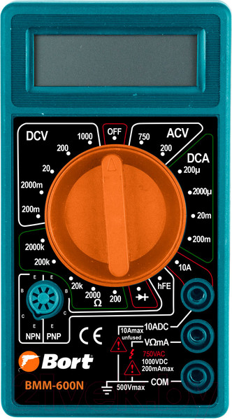 Изображение товара Мультиметр цифровой Bort BMM-600N (91271167)