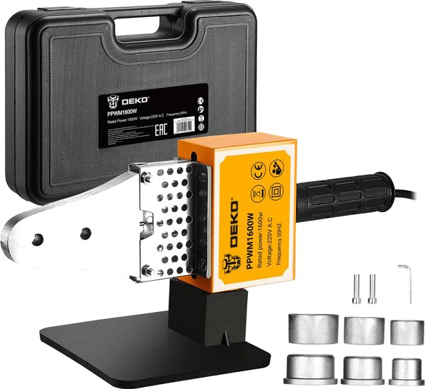 Паяльник для полипропиленовых труб Deko PPWM1600W / 063-4203 (кейс)