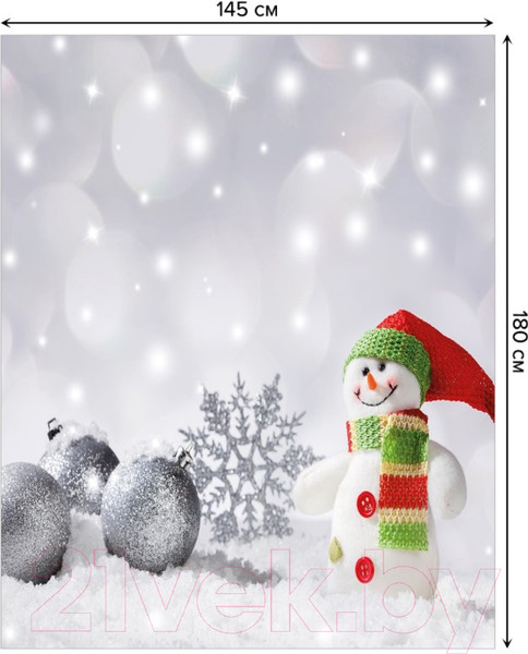 Изображение товара Скатерть JoyArty Праздничный снег / tc_21484 (180x145)