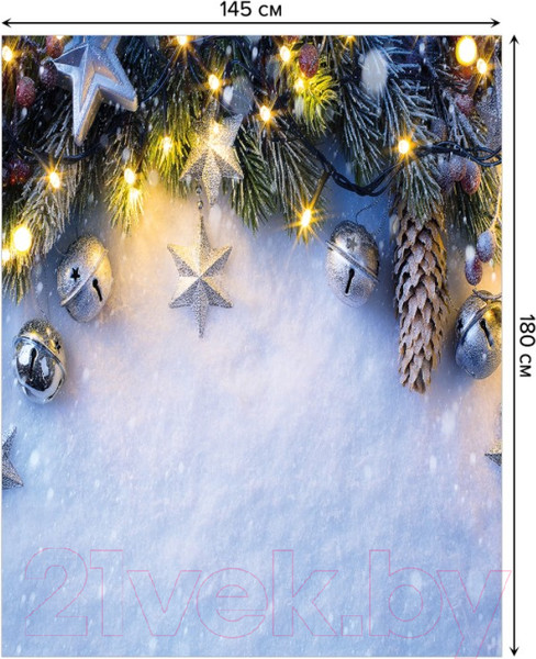 Изображение товара Скатерть JoyArty Праздничный снег / tc_21489 (180x145)