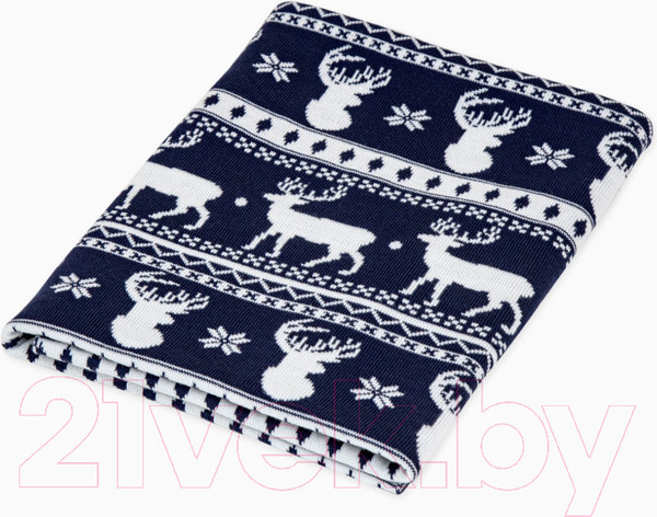 Изображение товара Плед для малышей Amarobaby Pure Love Christmas / AB-62-PLC/20 (синий)