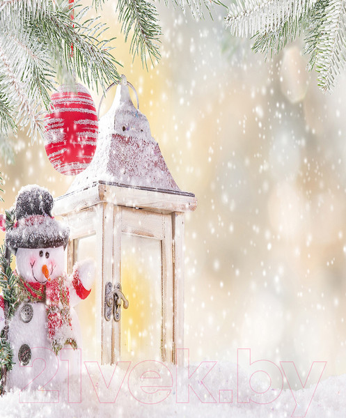 Изображение товара Скатерть JoyArty Веселый снеговик под елкой / tc_21493 (120x145)