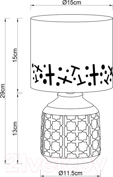 Изображение товара Прикроватная лампа ALFA Bunda A4007LT-1GY