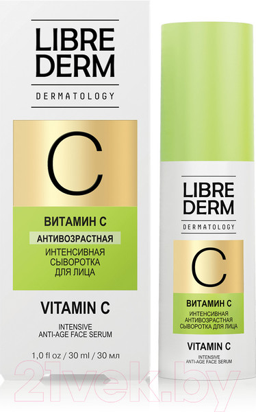 Изображение товара Сыворотка для лица Librederm Dermatology витамин С интенсивная антивозрастная (30мл)