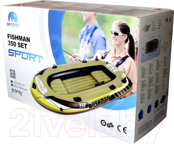 Изображение товара Надувная лодка Jilong Fishman 350 Set / 07209-1 (темно-зеленый)