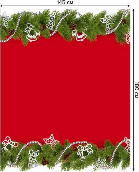 Изображение товара Скатерть JoyArty Елочная гирлянда / tc_37033 (180x145)
