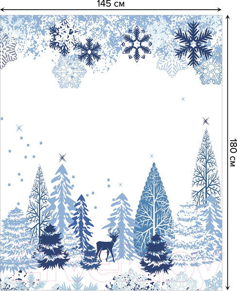 Изображение товара Скатерть JoyArty Снежное рождество / tc_37029 (180x145)
