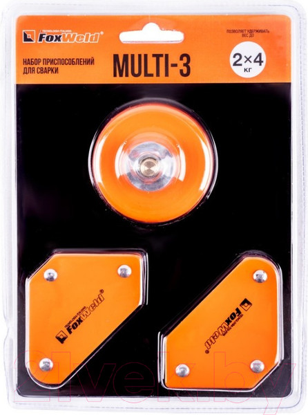 Изображение товара Набор магнитных фиксаторов FoxWeld MULTI-3 / 5396