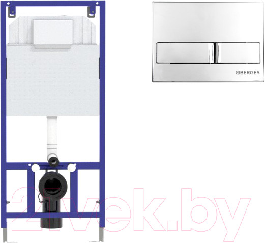 Изображение товара Инсталляция для унитаза Berges Novum 525 040000 + L3 040013