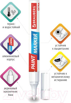 Изображение товара Набор маркеров строительных Brauberg Extra / 152000 (4шт)