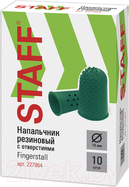 Изображение товара Напальчники для бумаги Staff Everyday / 227964 (10шт, зеленый)