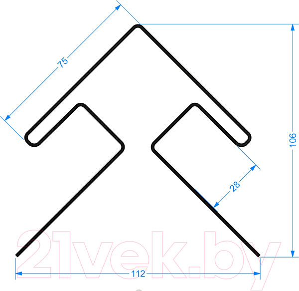 Изображение товара Угол для сайдинга Docke Внешний PFAV-1107 (75x30мм, белый)