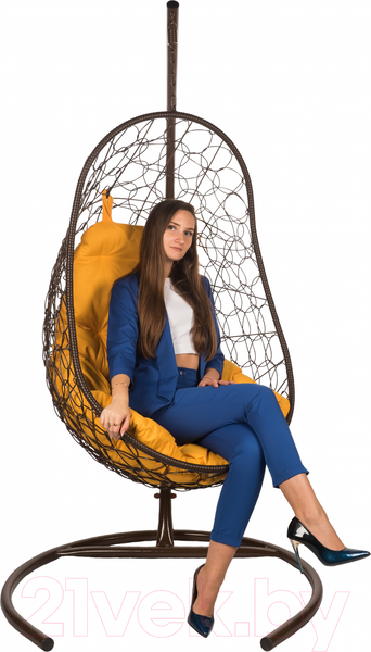 Изображение товара Кресло подвесное BiGarden Easy Brown (подушка оранжевая)