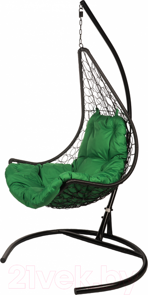 Изображение товара Кресло подвесное BiGarden Wind Black (подушка зеленая)