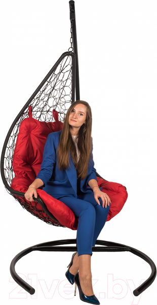 Изображение товара Кресло подвесное BiGarden Wind Black (подушка красная)
