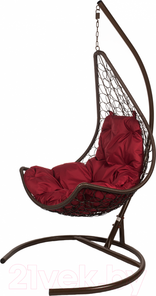 Изображение товара Кресло подвесное BiGarden Wind Brown (подушка бордовая)