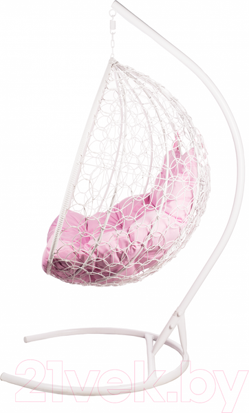 Изображение товара Кресло подвесное BiGarden Gemini White (двойной, розовая подушка)