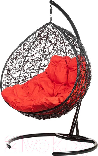Изображение товара Кресло подвесное BiGarden Gemini Black (красная подушка)