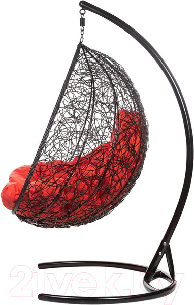 Изображение товара Кресло подвесное BiGarden Gemini Black (красная подушка)
