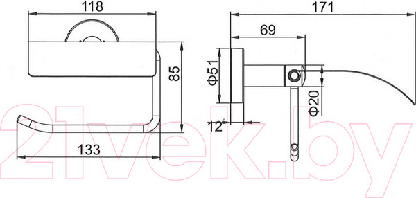 Изображение товара Держатель для туалетной бумаги Ledeme L71703U