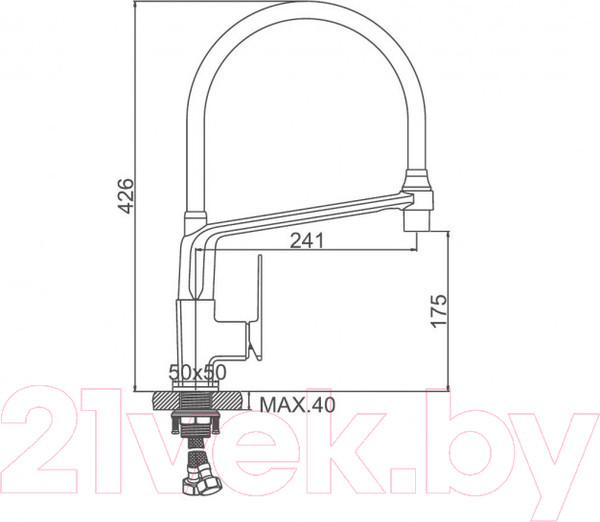 Изображение товара Смеситель Ledeme L4078U-12 (графит)