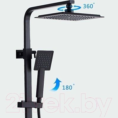 Изображение товара Душевая система со смесителем Ledeme L2424B (черный)