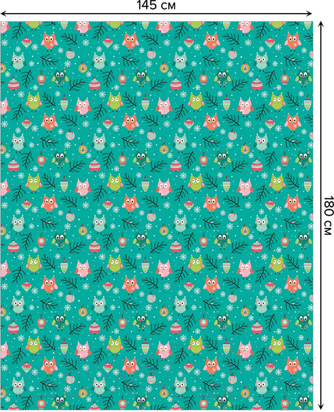 Изображение товара Скатерть JoyArty Рождественские совы / tc_380803 (180x145)