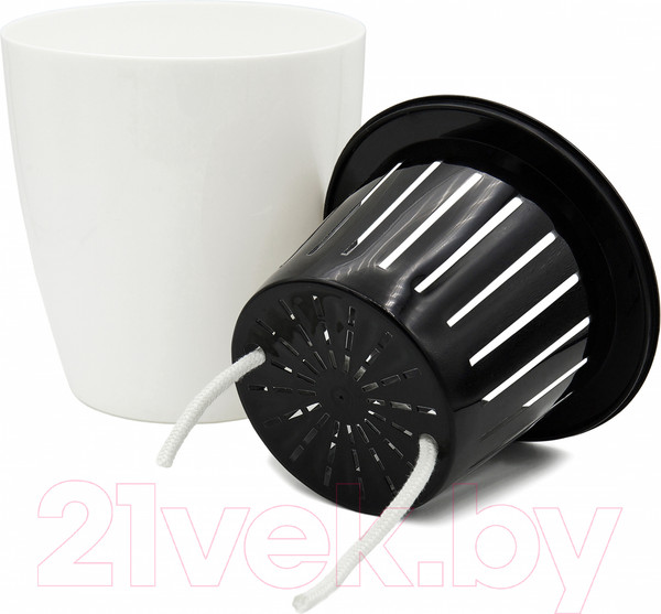 Изображение товара Кашпо BOTANICA с автополивом (9x9см, белый)